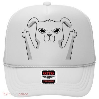 Middle Finger Funny Cute Dog Hat