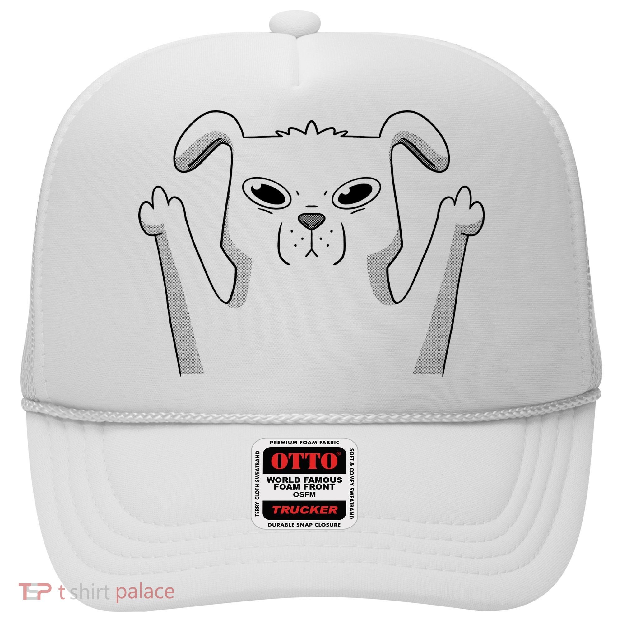 Middle Finger Funny Cute Dog Hat
