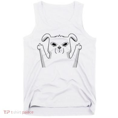 Middle Finger Funny Cute Dog Tank Top