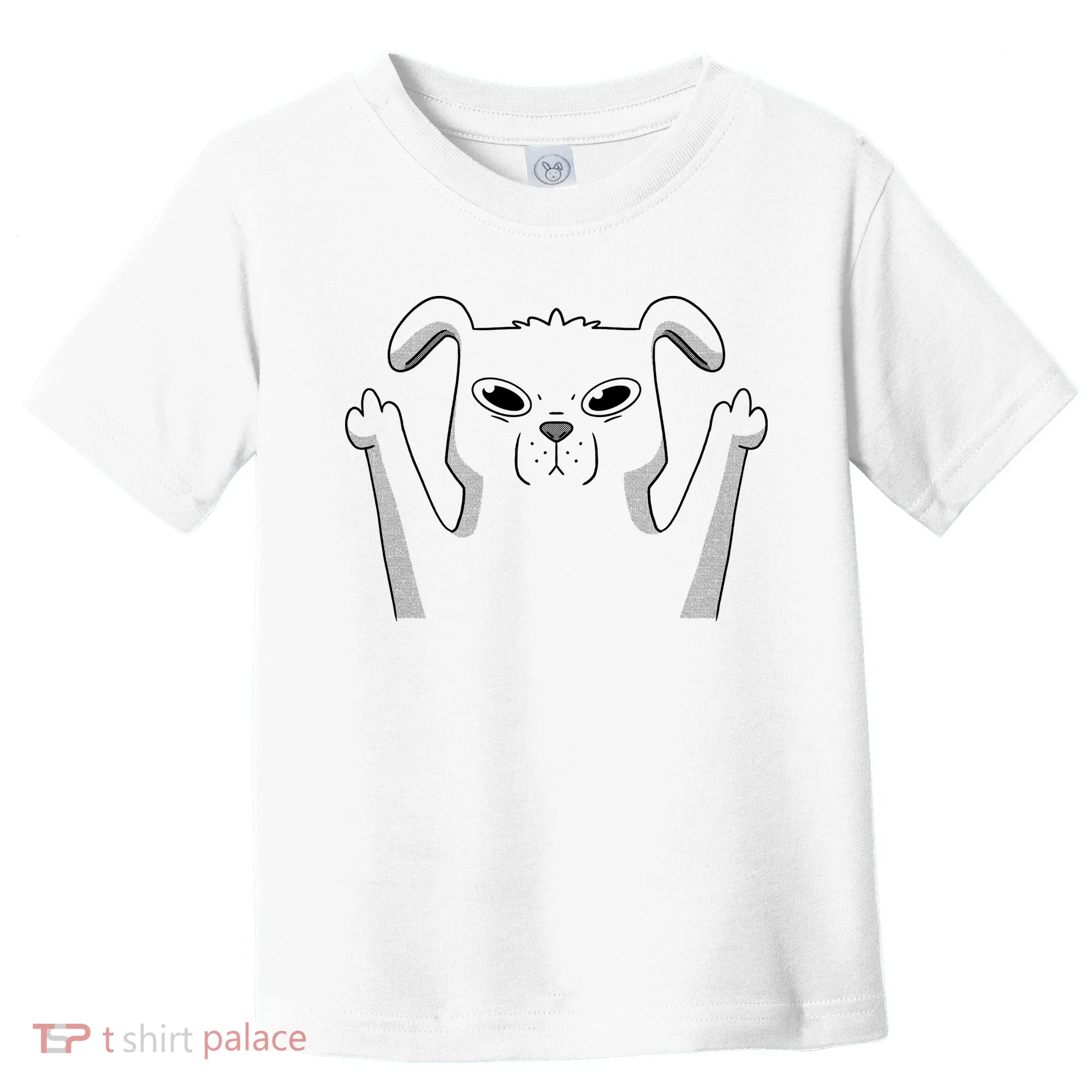 Middle Finger Funny Cute Dog Toddler T-Shirt