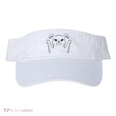 Middle Finger Funny Cute Dog Visor