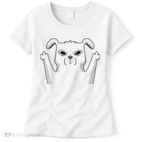 Middle Finger Funny Cute Dog Women's T-Shirt thumb 0