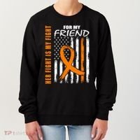 Ms Family Fight Friend Multiple Sclerosis American Flag Gift Cute Gift Women's Sweatshirt thumb 0