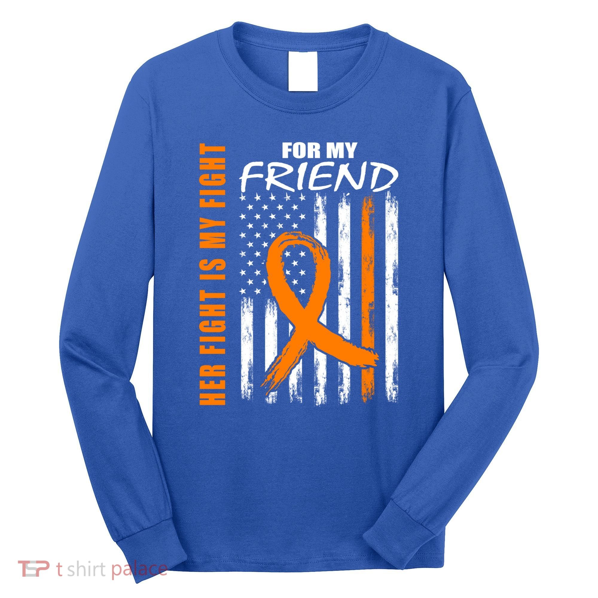 Ms Family Fight Friend Multiple Sclerosis American Flag Gift Cute Gift Long Sleeve Shirt