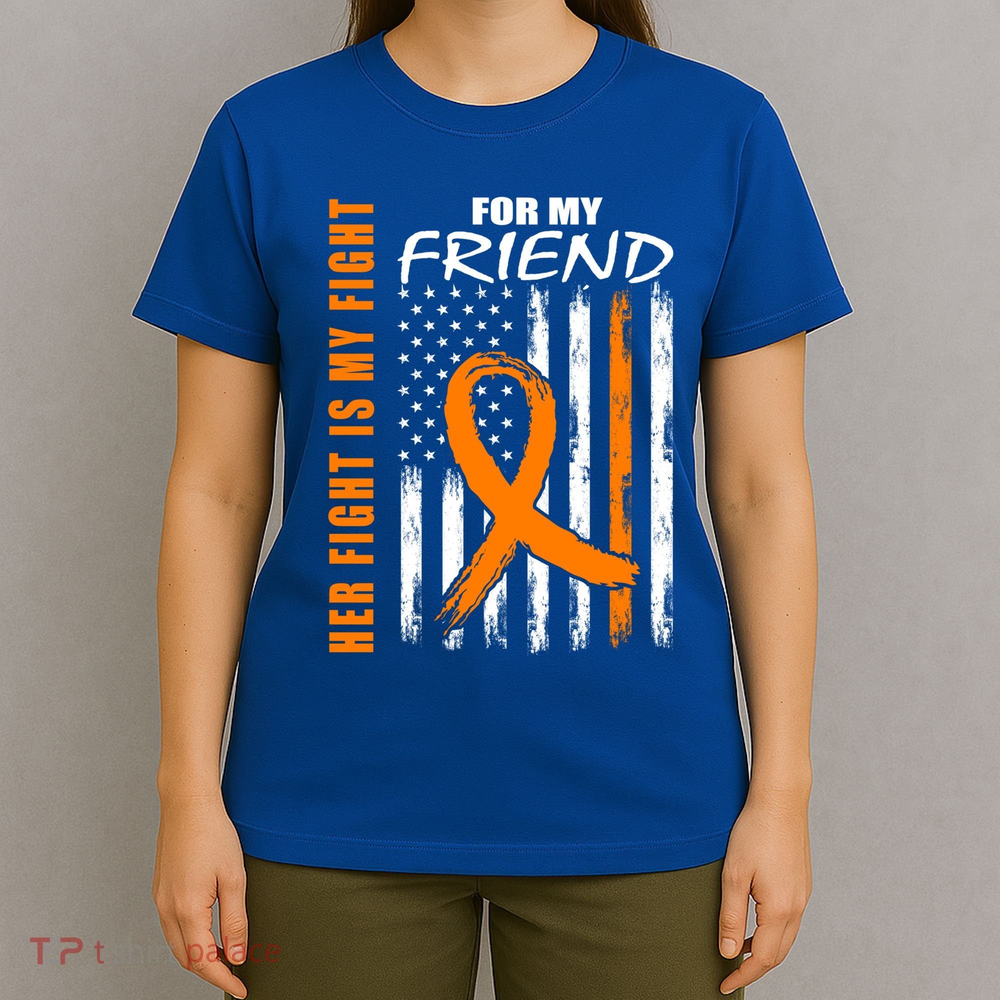 Ms Family Fight Friend Multiple Sclerosis American Flag Gift Cute Gift T-Shirt