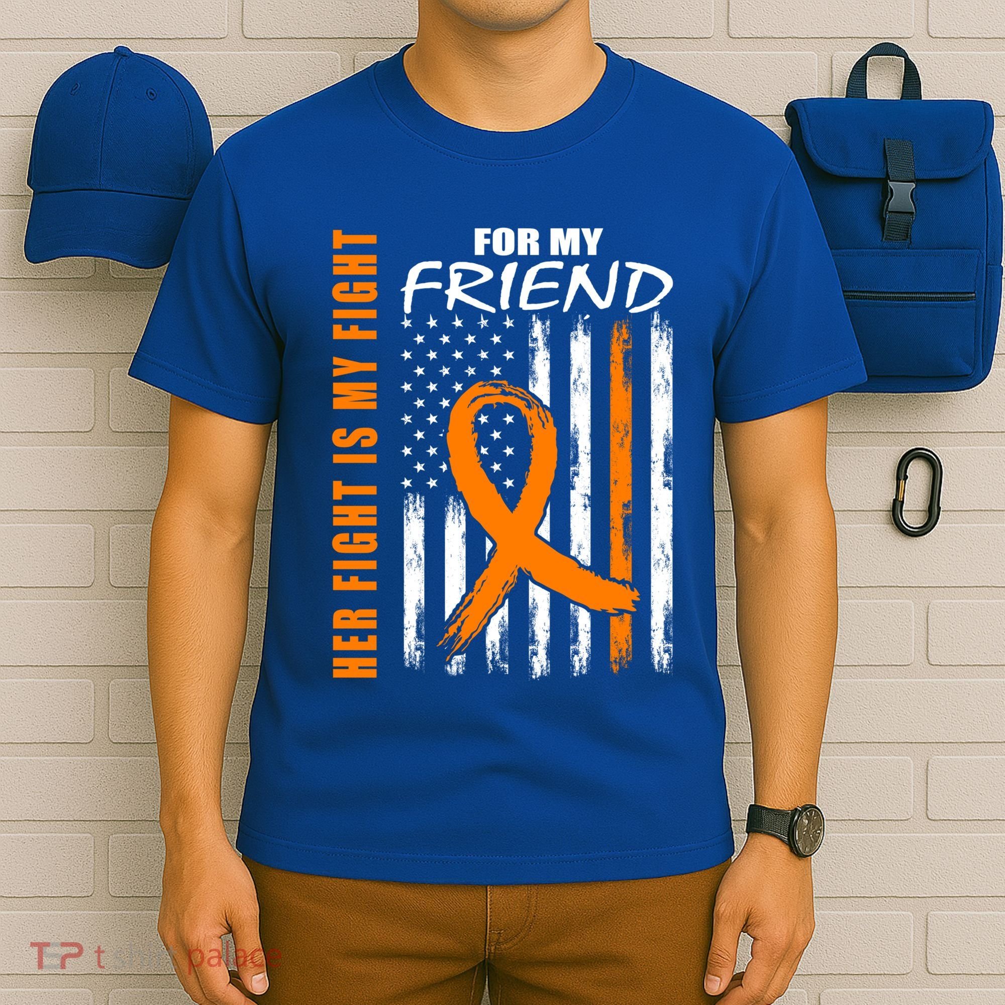 Ms Family Fight Friend Multiple Sclerosis American Flag Gift Cute Gift T-Shirt