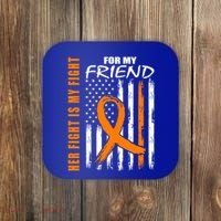 Ms Family Fight Friend Multiple Sclerosis American Flag Gift Cute Gift Coaster thumb 0