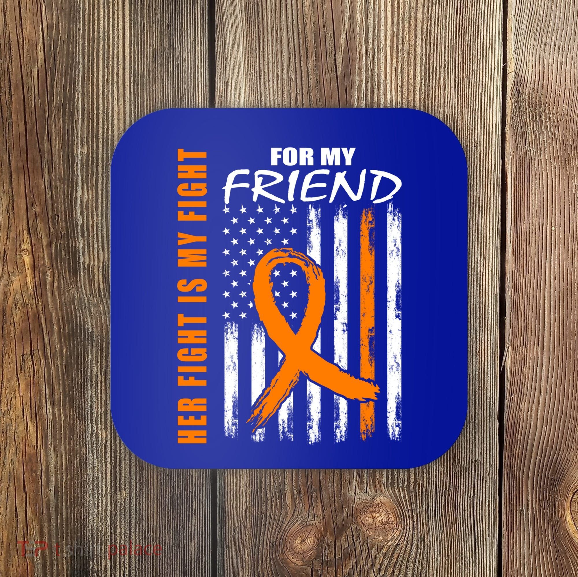 Ms Family Fight Friend Multiple Sclerosis American Flag Gift Cute Gift Coaster