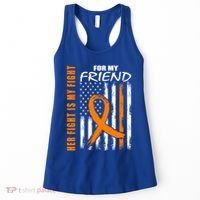Ms Family Fight Friend Multiple Sclerosis American Flag Gift Cute Gift Women's Tank Top thumb 0