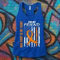 Ms Family Fight Friend Multiple Sclerosis American Flag Gift Cute Gift Women's Tank Top thumb 3