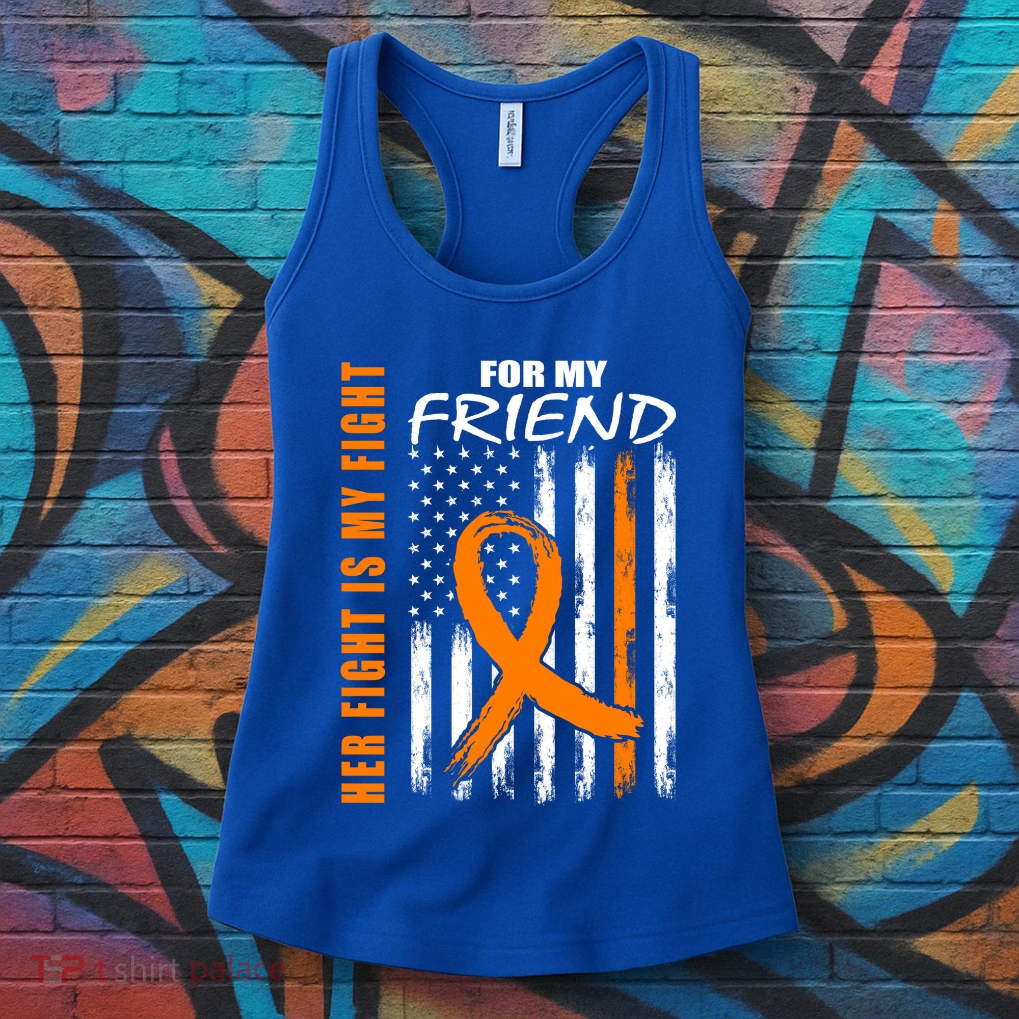 Ms Family Fight Friend Multiple Sclerosis American Flag Gift Cute Gift Women's Tank Top