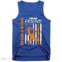 Ms Family Fight Friend Multiple Sclerosis American Flag Gift Cute Gift Tank Top thumb 0