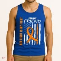 Ms Family Fight Friend Multiple Sclerosis American Flag Gift Cute Gift Tank Top thumb 3