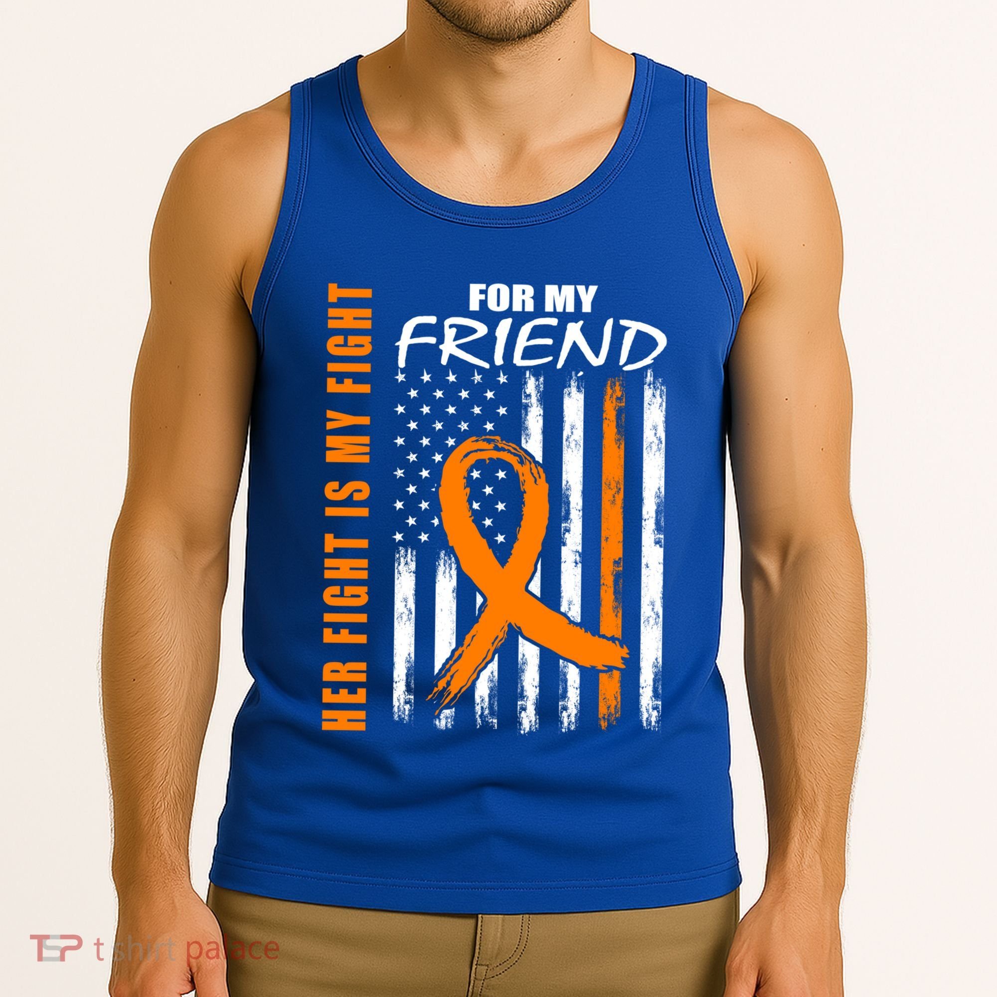 Ms Family Fight Friend Multiple Sclerosis American Flag Gift Cute Gift Tank Top