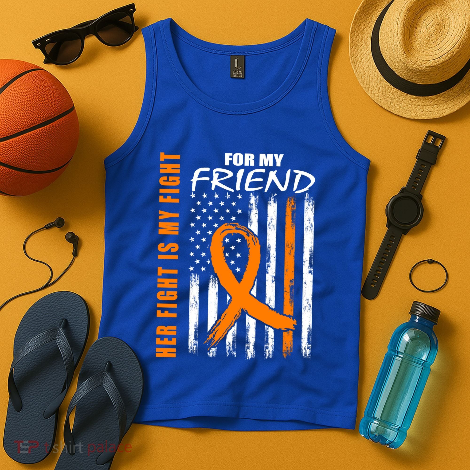 Ms Family Fight Friend Multiple Sclerosis American Flag Gift Cute Gift Tank Top