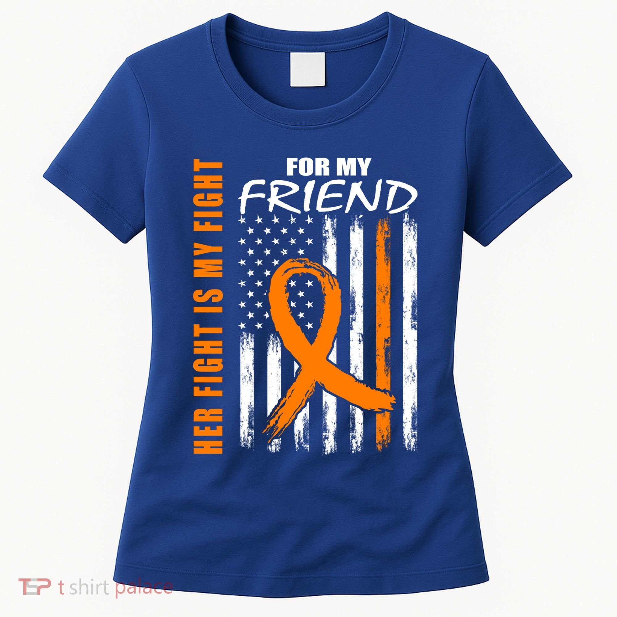 Ms Family Fight Friend Multiple Sclerosis American Flag Gift Cute Gift Women's T-Shirt