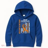 Ms Family Fight Friend Multiple Sclerosis American Flag Gift Cute Gift Kids Hoodie thumb 0