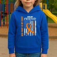 Ms Family Fight Friend Multiple Sclerosis American Flag Gift Cute Gift Kids Hoodie thumb 3