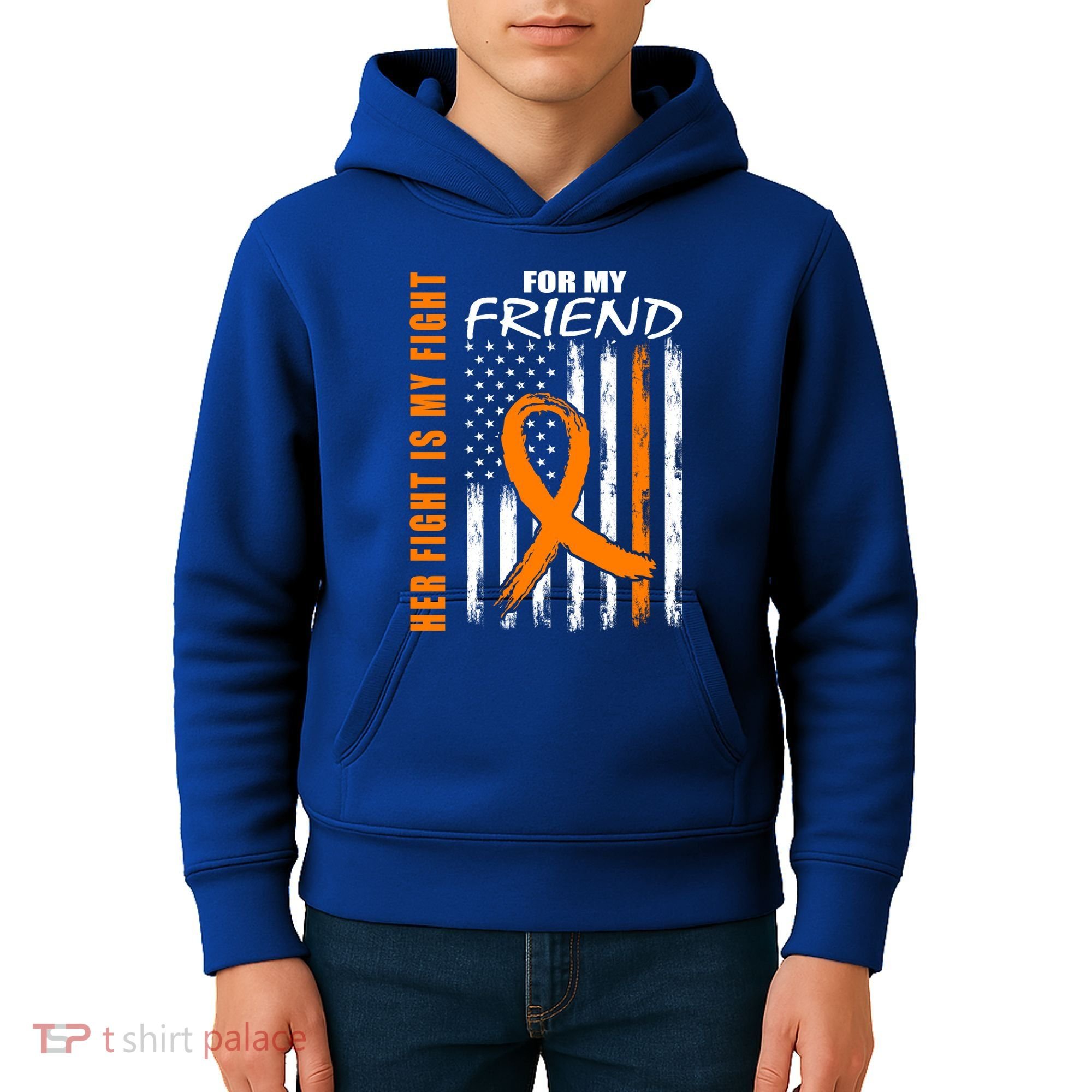 Ms Family Fight Friend Multiple Sclerosis American Flag Gift Cute Gift Kids Hoodie