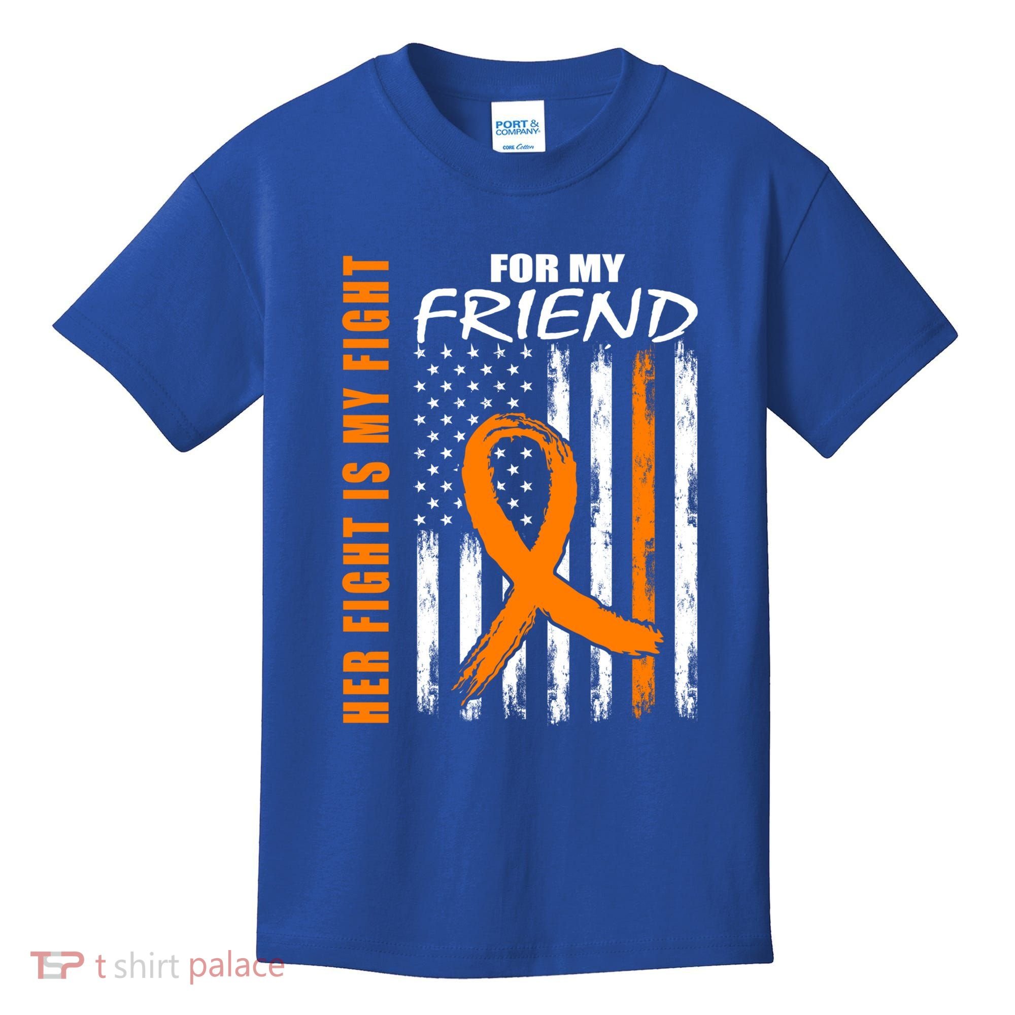 Ms Family Fight Friend Multiple Sclerosis American Flag Gift Cute Gift Kids T-Shirt