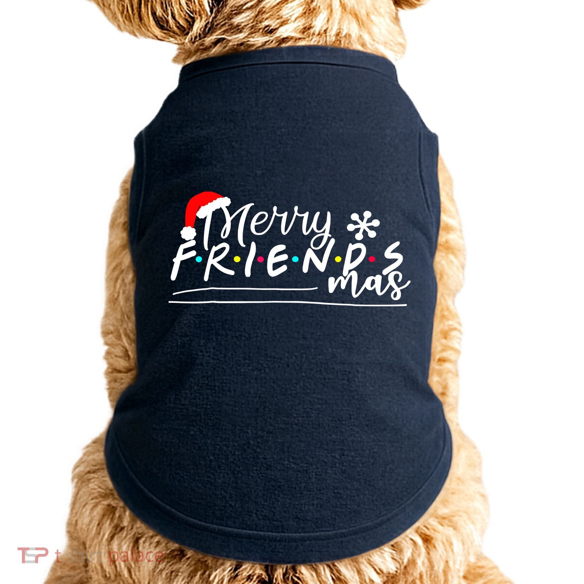 Merry Friendsmas Friends Christmas Matching Doggie Tank