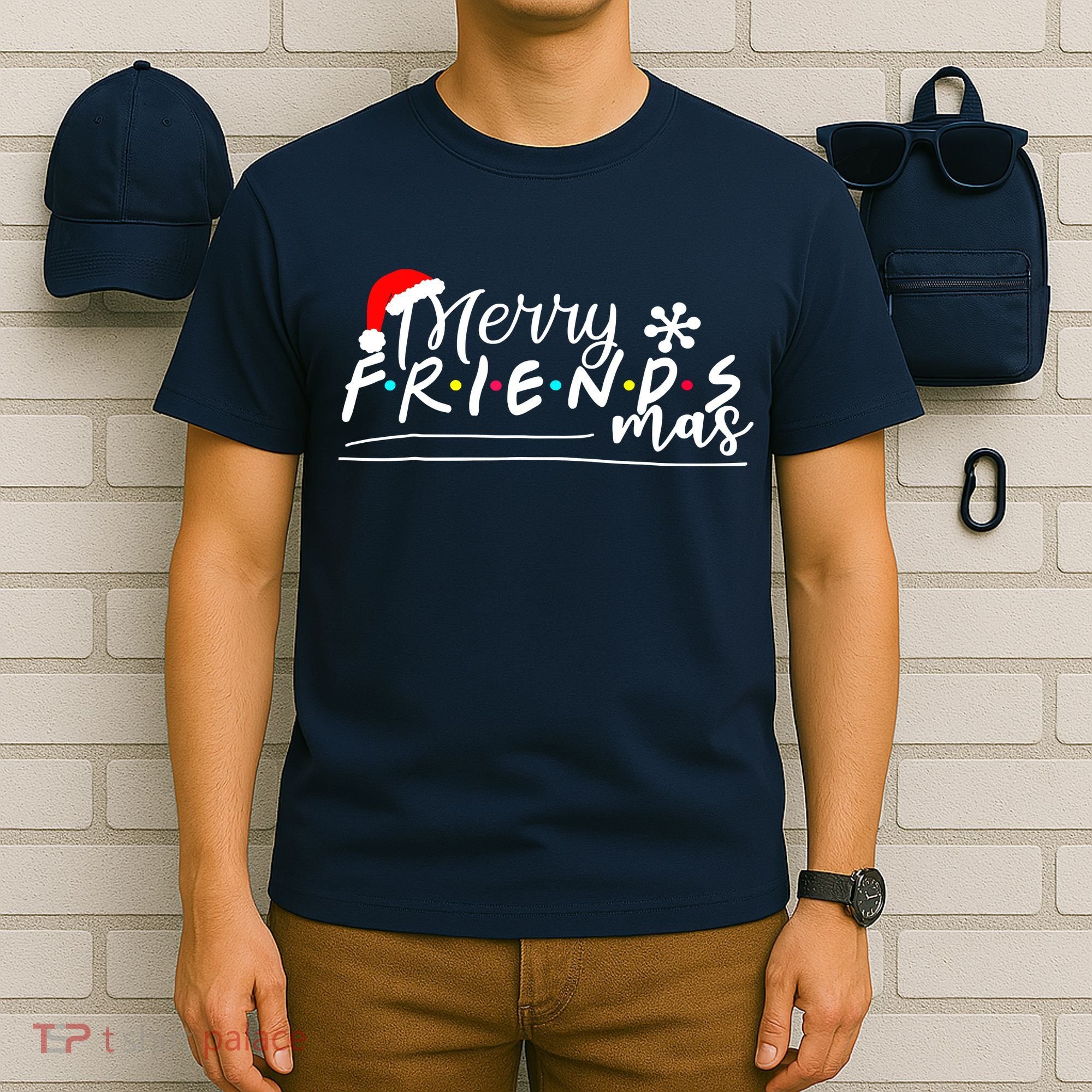 Merry Friendsmas Friends Christmas Matching T-Shirt