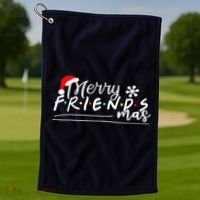 Merry Friendsmas Friends Christmas Matching Golf Towel thumb 1