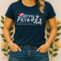 Merry Friendsmas Friends Christmas Matching Women's T-Shirt thumb 2