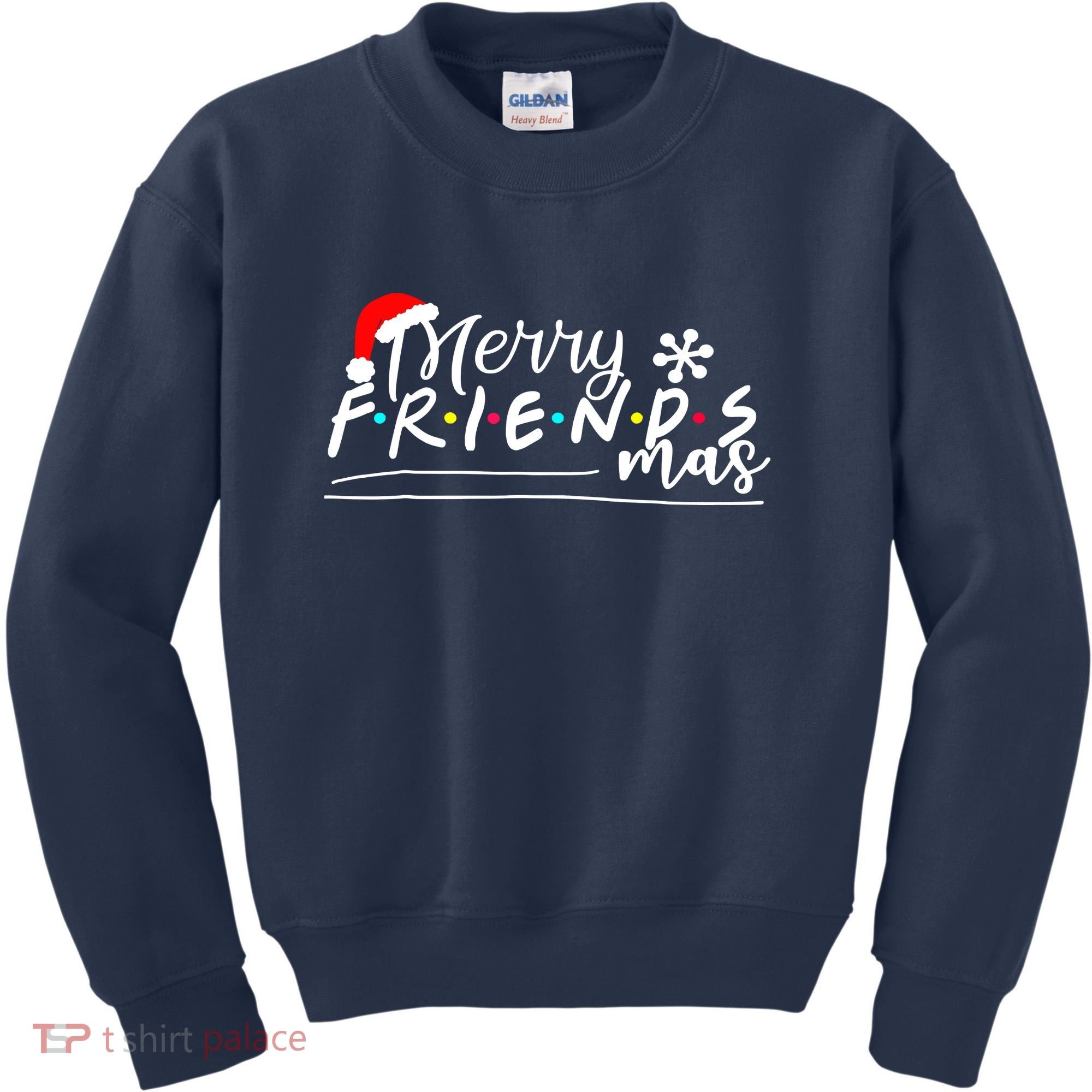 Merry Friendsmas Friends Christmas Matching Kids Sweatshirt