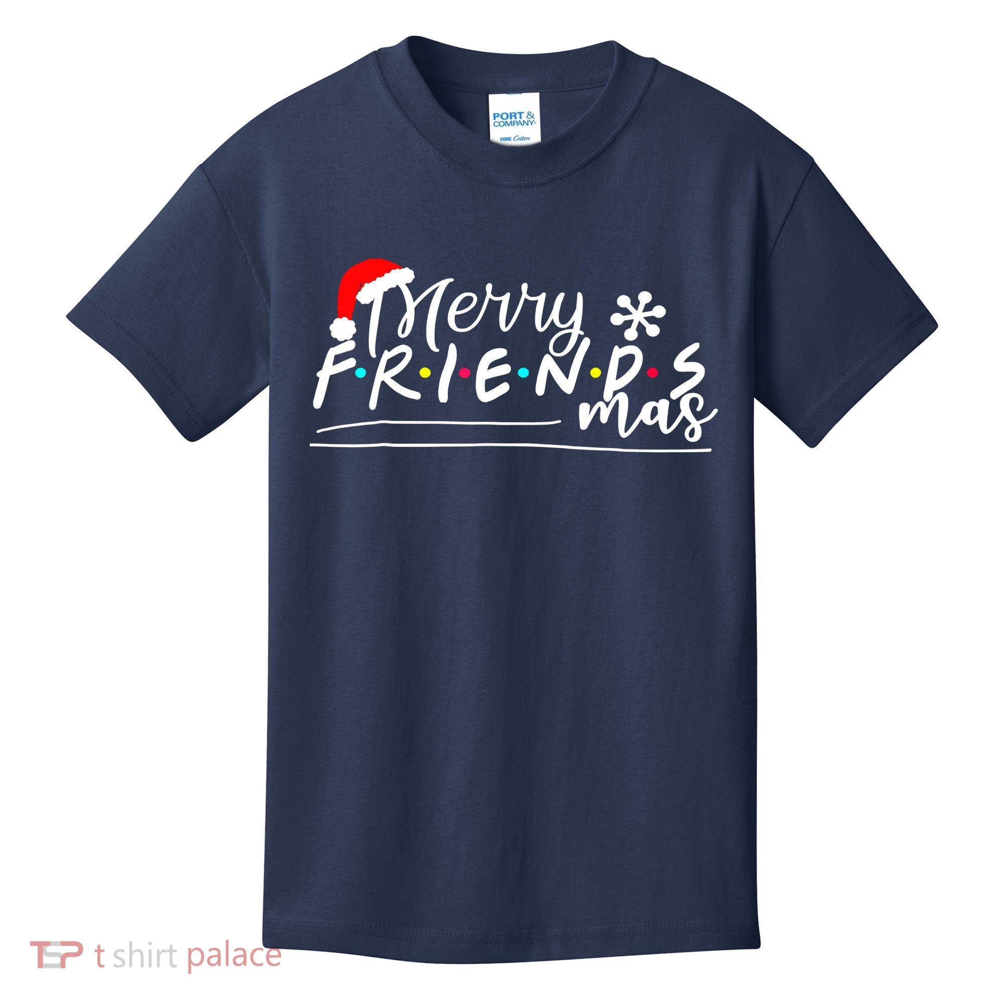 Merry Friendsmas Friends Christmas Matching Kids T-Shirt