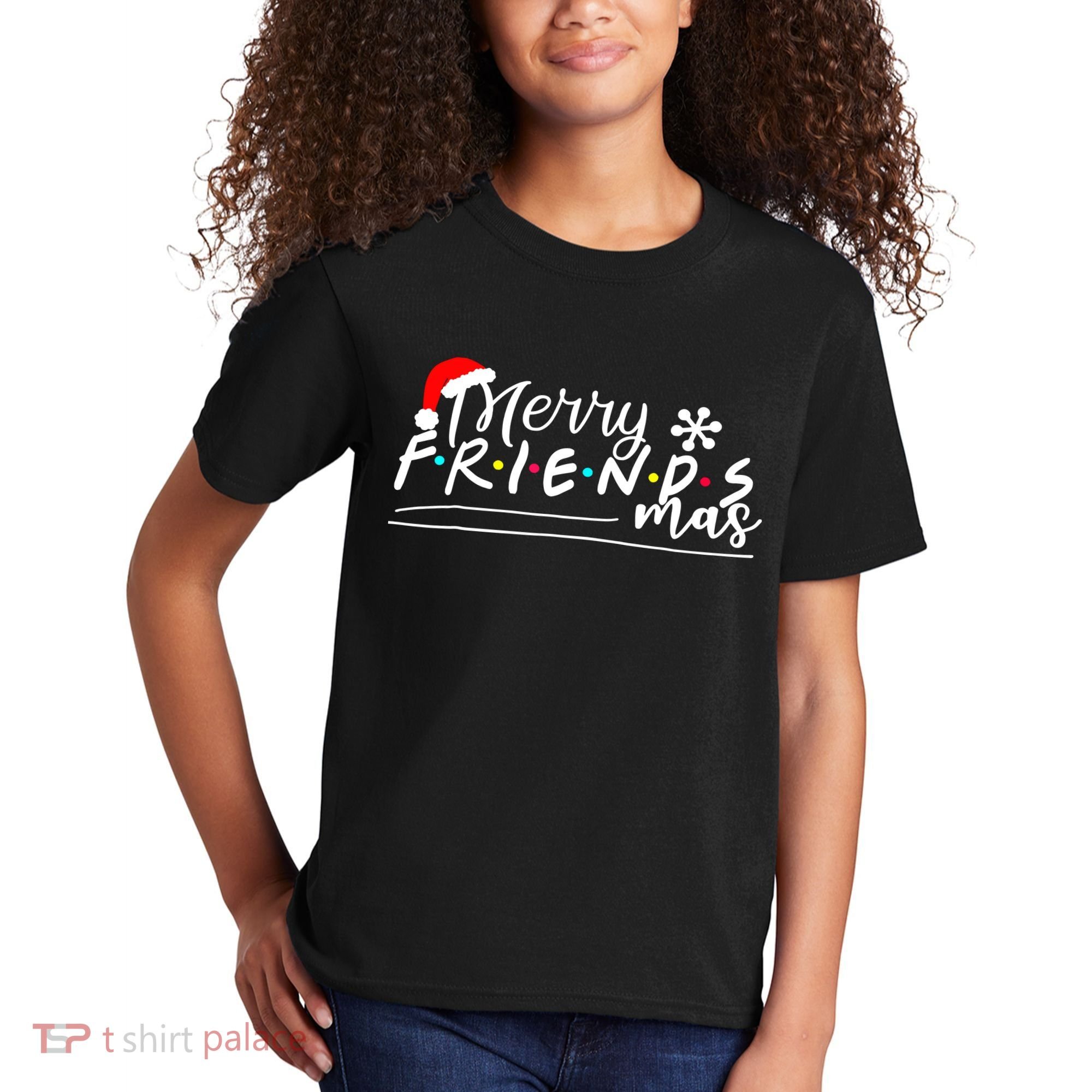 Merry Friendsmas Friends Christmas Matching Kids T-Shirt