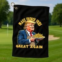 Make French Fries Great Again Graphic Golf Towel thumb 1