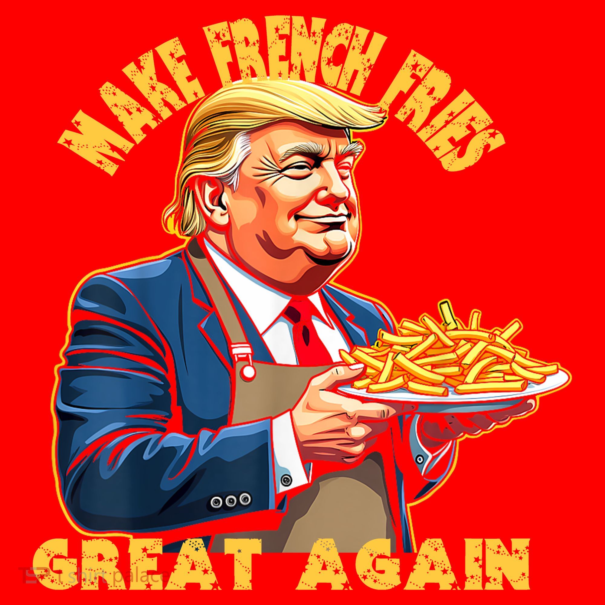 Make French Fries Great Again Graphic Santa Hat