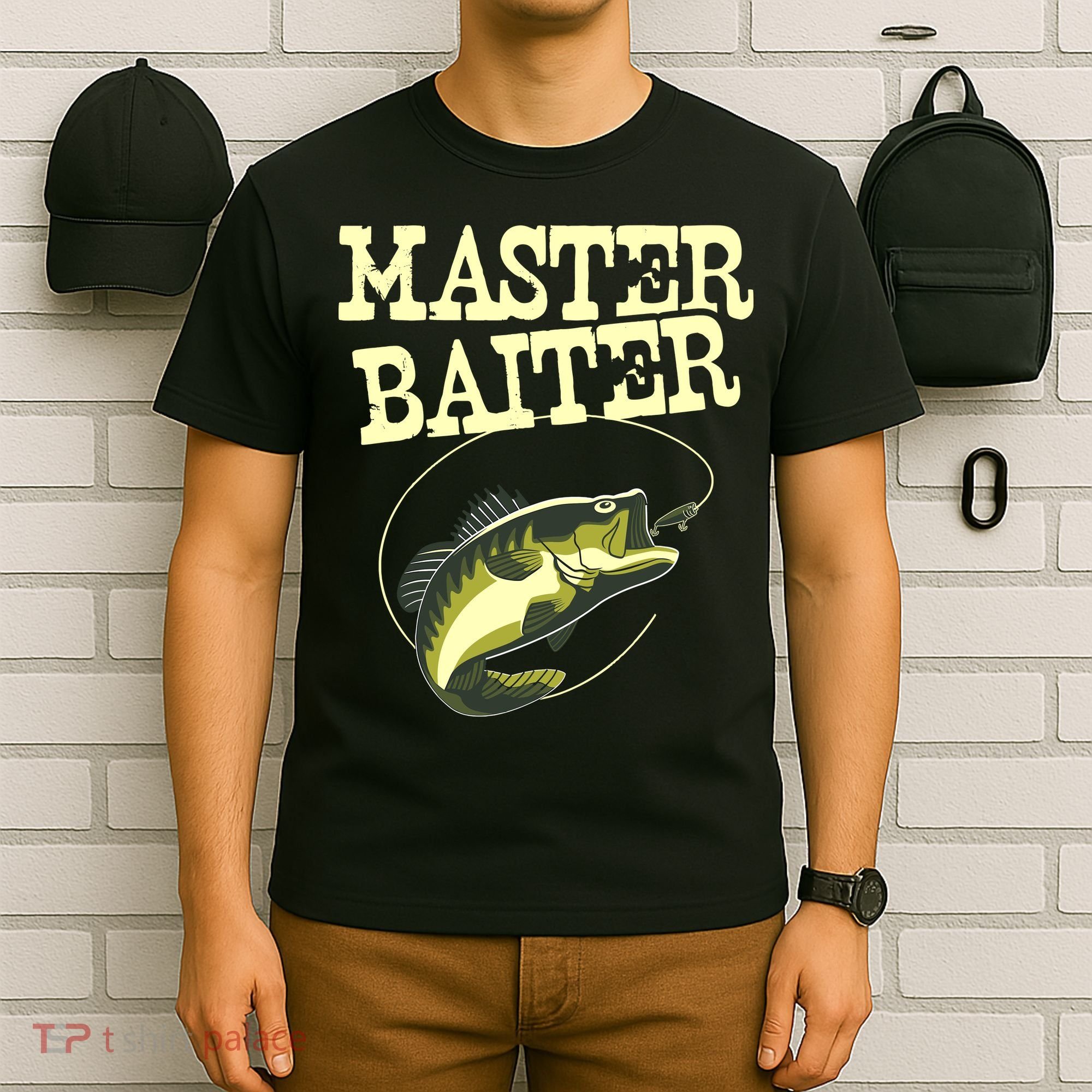 Masterbaiter Funny Fishing Fisherman Fish Master Baiter T-Shirt