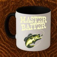Masterbaiter Funny Fishing Fisherman Fish Master Baiter Coffee Mug thumb 2