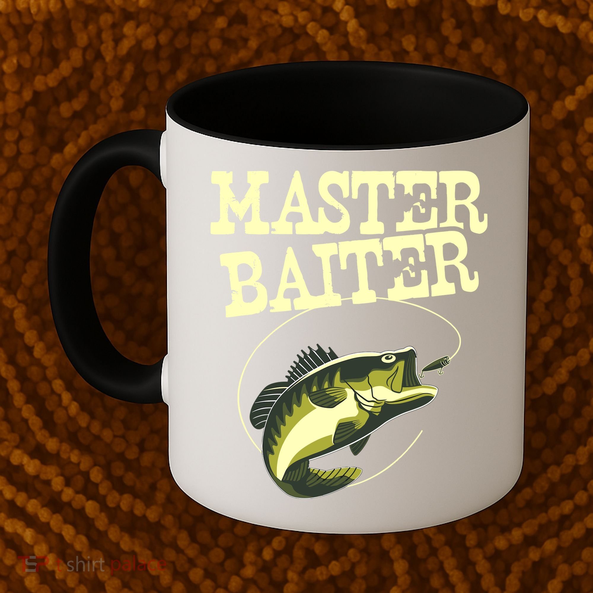 Masterbaiter Funny Fishing Fisherman Fish Master Baiter Coffee Mug
