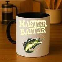 Masterbaiter Funny Fishing Fisherman Fish Master Baiter Coffee Mug thumb 4