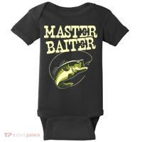 Masterbaiter Funny Fishing Fisherman Fish Master Baiter Baby Bodysuit thumb 0