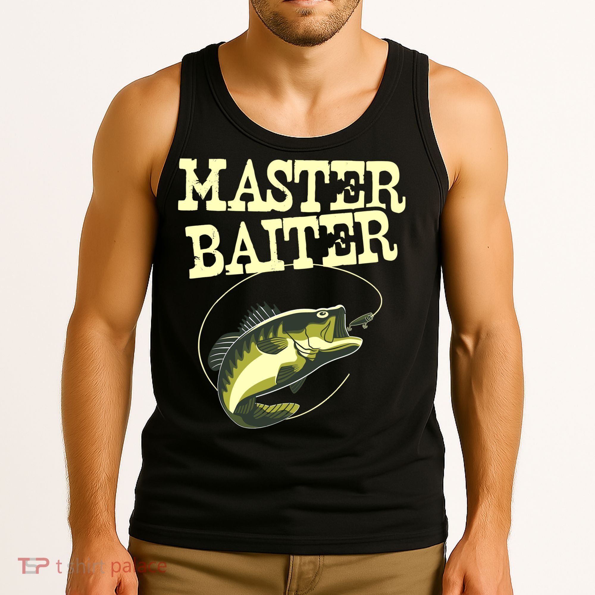 Masterbaiter Funny Fishing Fisherman Fish Master Baiter Tank Top