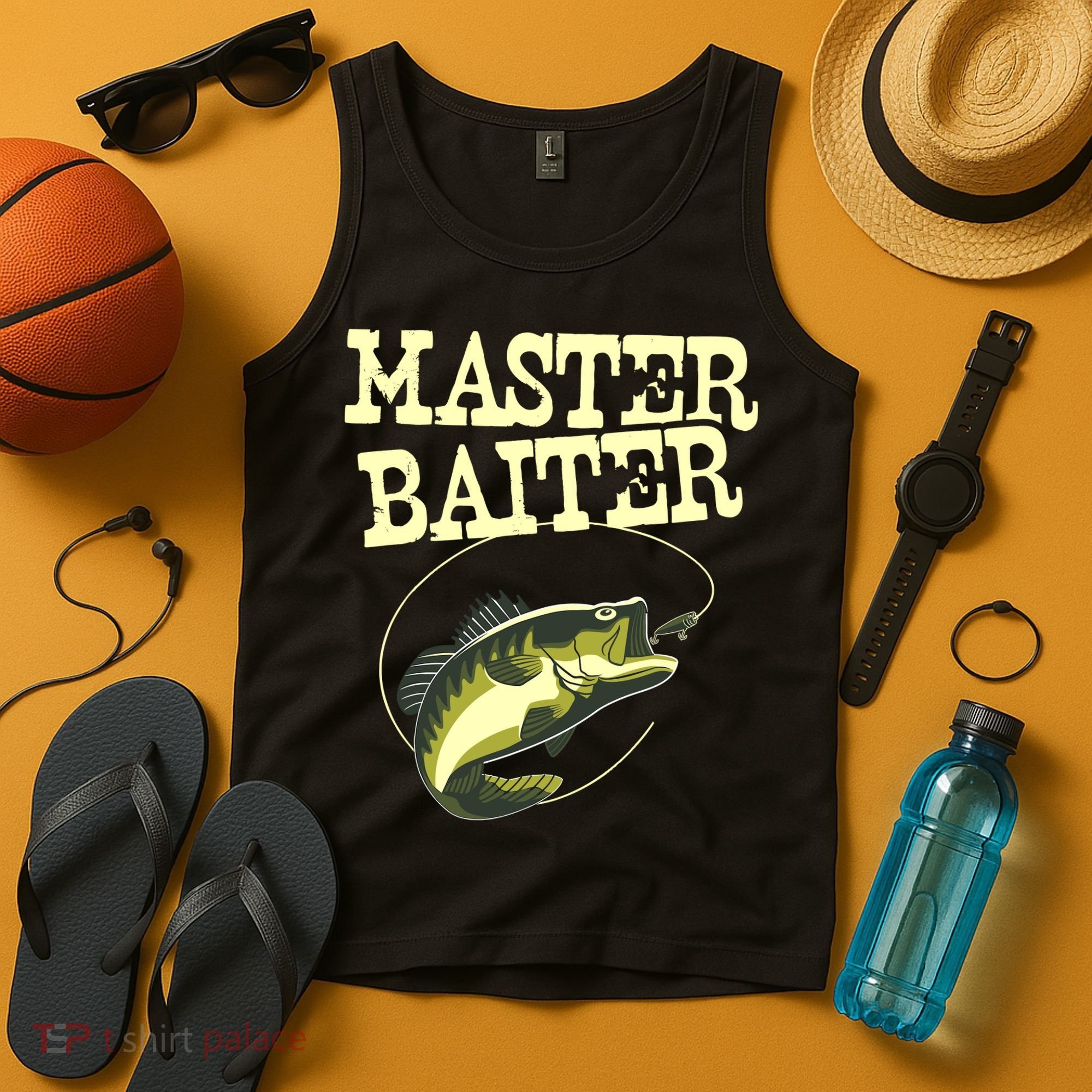 Masterbaiter Funny Fishing Fisherman Fish Master Baiter Tank Top