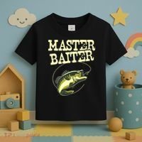 Masterbaiter Funny Fishing Fisherman Fish Master Baiter Toddler T-Shirt thumb 3