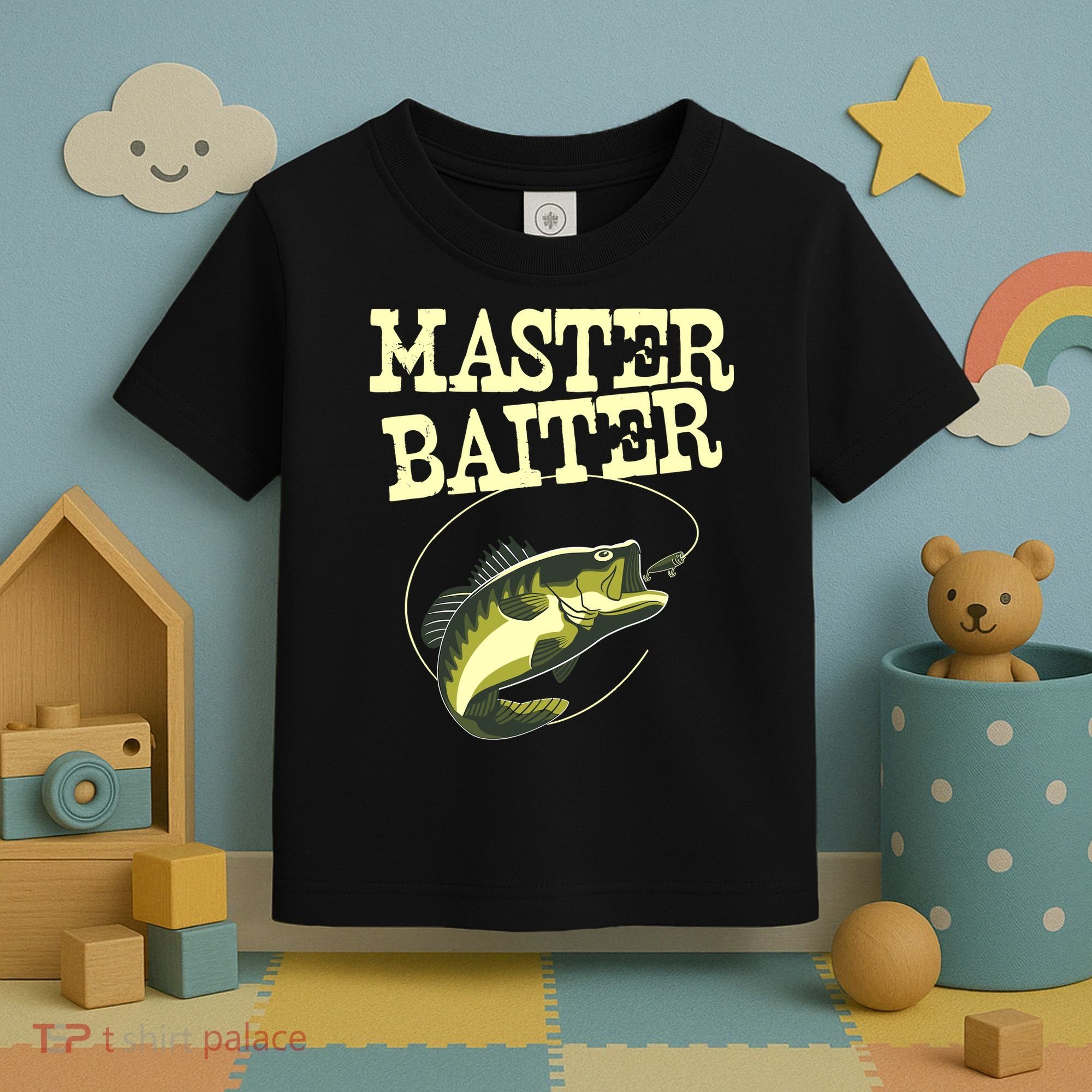 Masterbaiter Funny Fishing Fisherman Fish Master Baiter Toddler T-Shirt