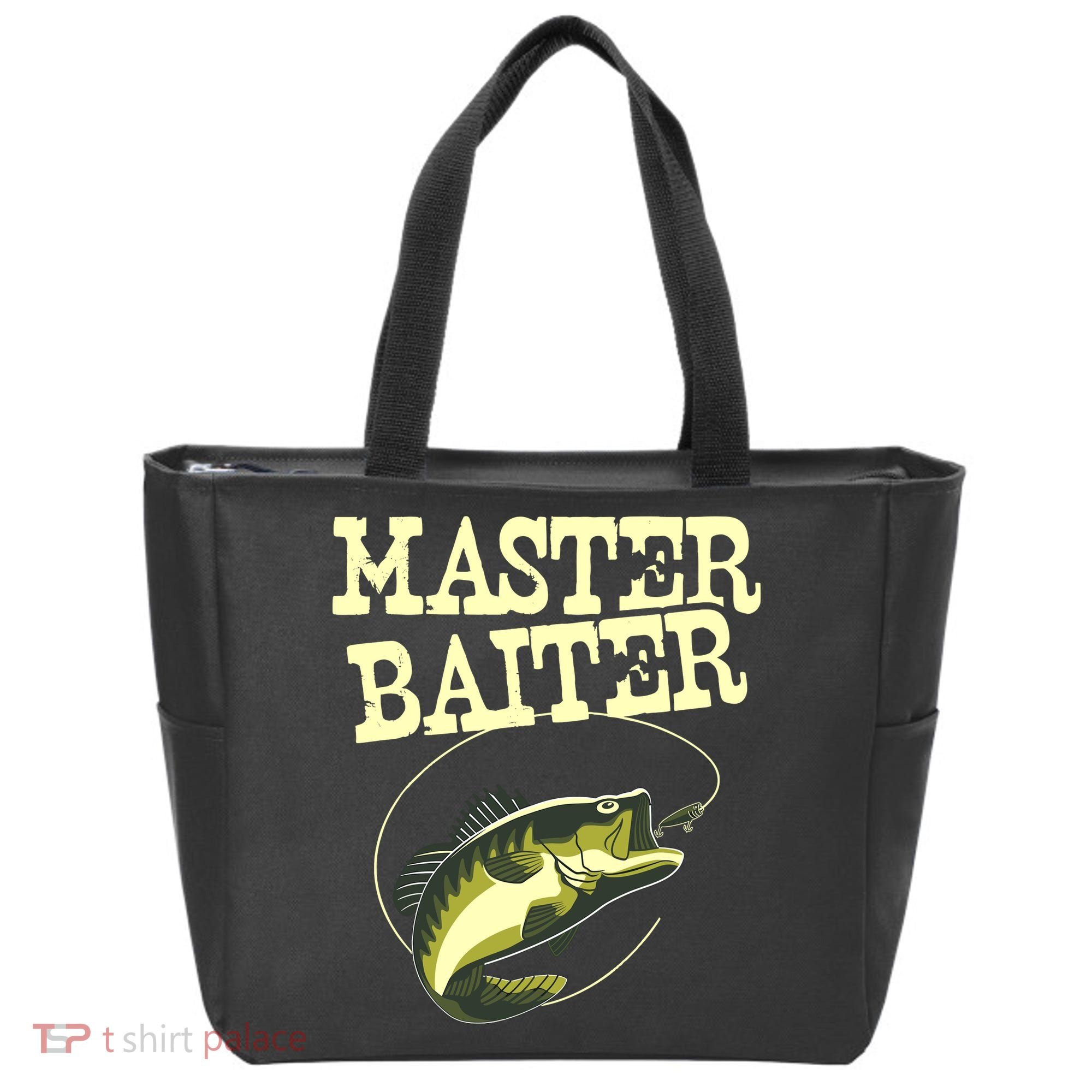 Masterbaiter Funny Fishing Fisherman Fish Master Baiter Tote Bag