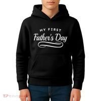 My First Fathers Day 1st Time Dad Kids Hoodie thumb 4
