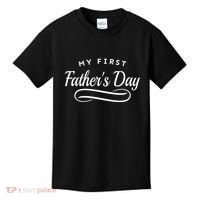 My First Fathers Day 1st Time Dad Kids T-Shirt thumb 0