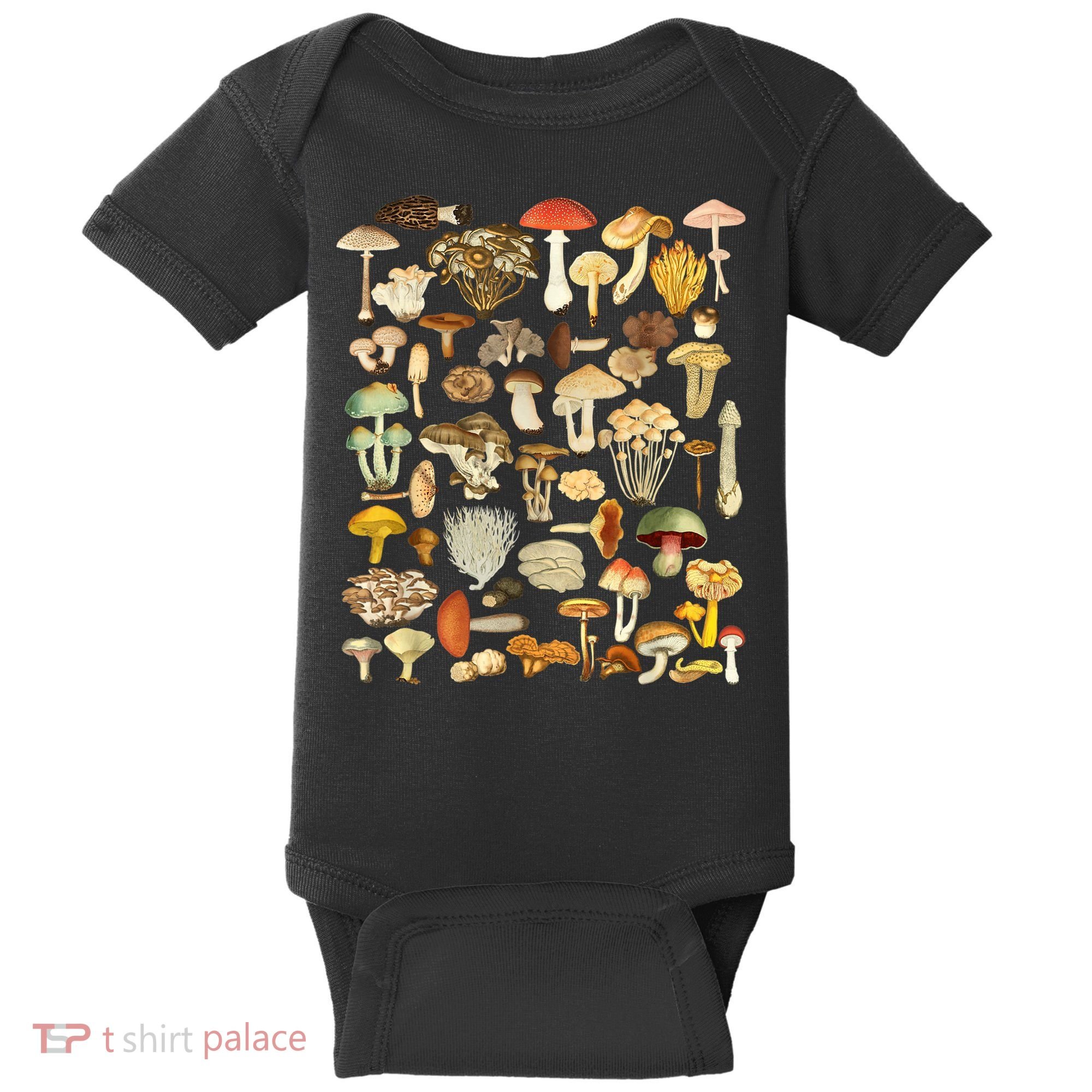 Mycology Fungi Foraging Mushroom Baby Bodysuit