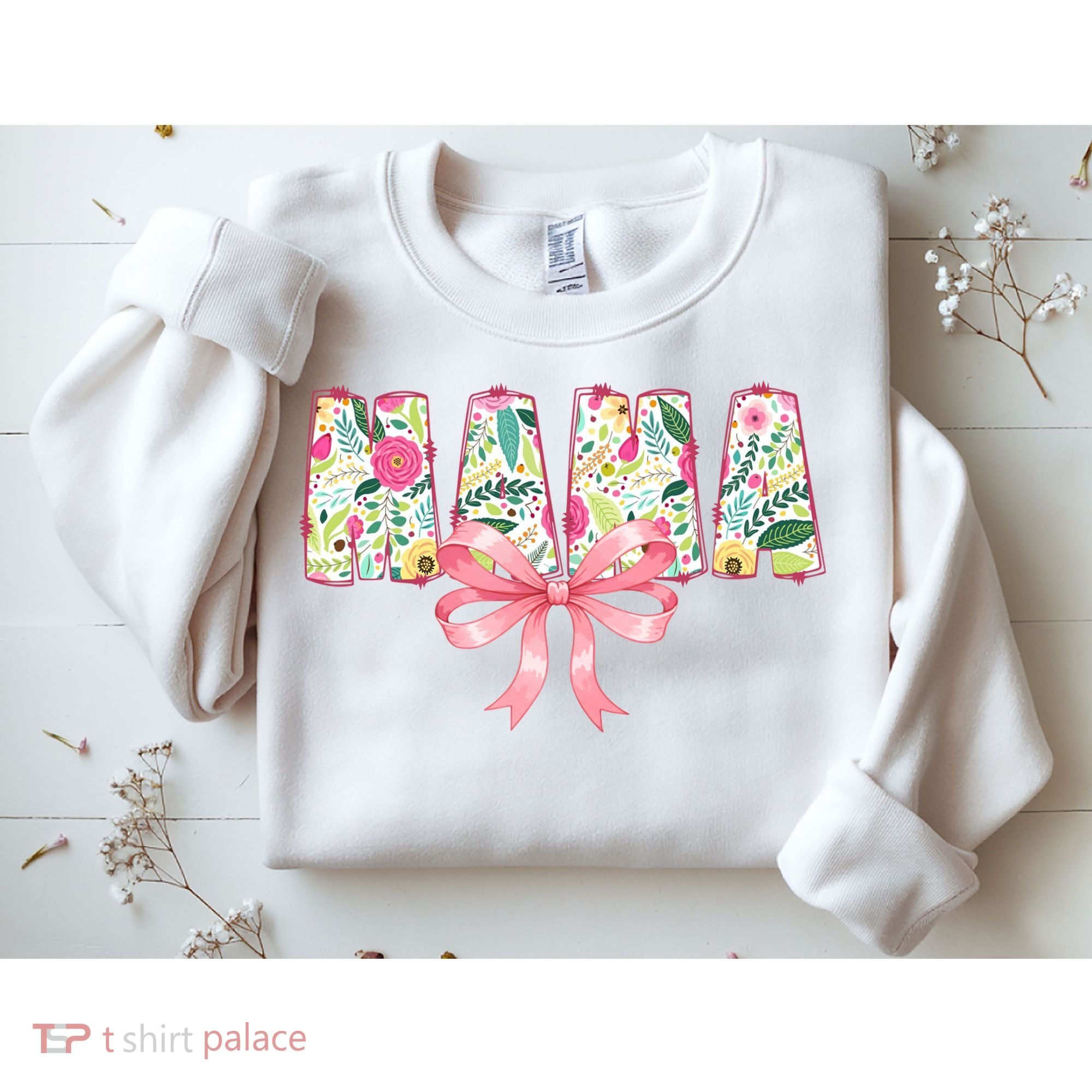 Mama Floral Flower Family Matching Mother's Day Mom Sweatshirt