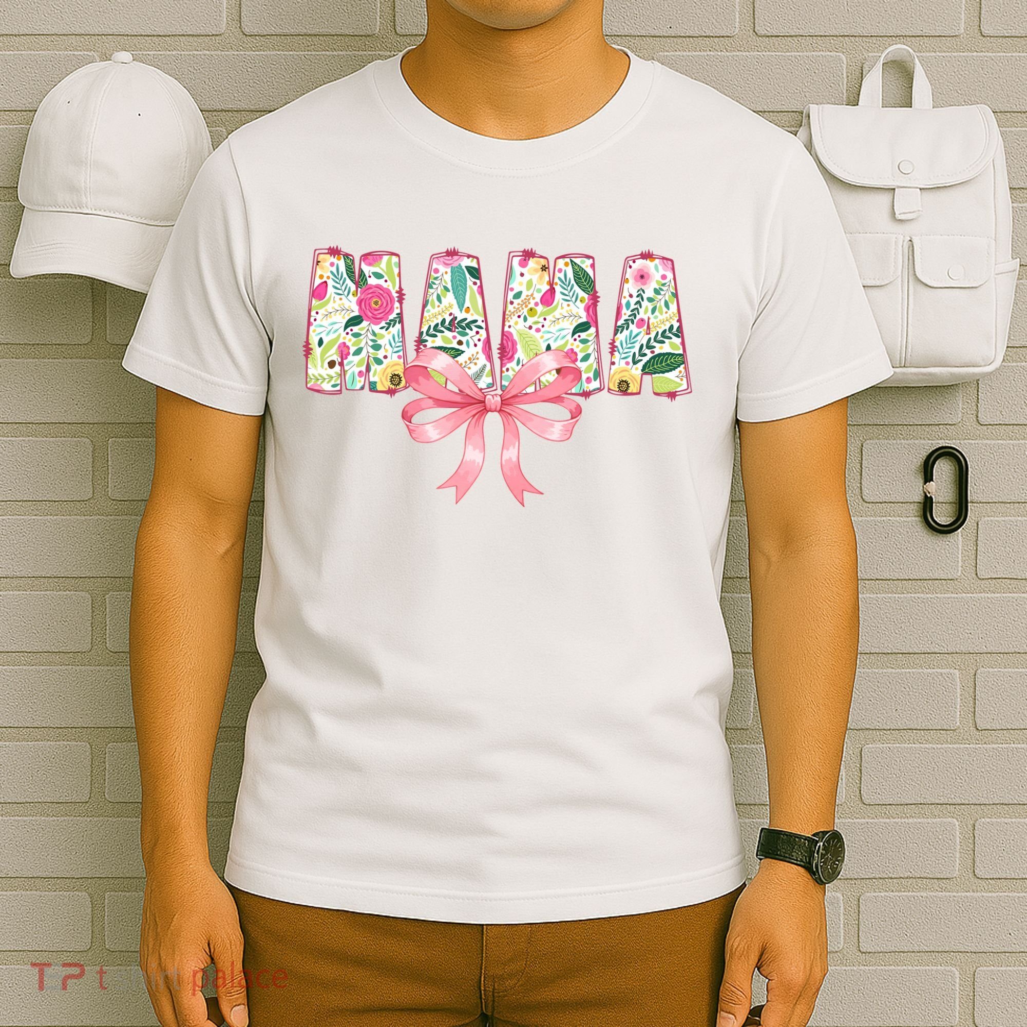 Mama Floral Flower Family Matching Mother's Day Mom T-Shirt