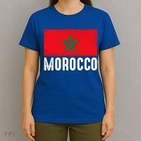 Morocco Flag Football Vintage Fan Soccer Team Pride Gift T-Shirt thumb 4