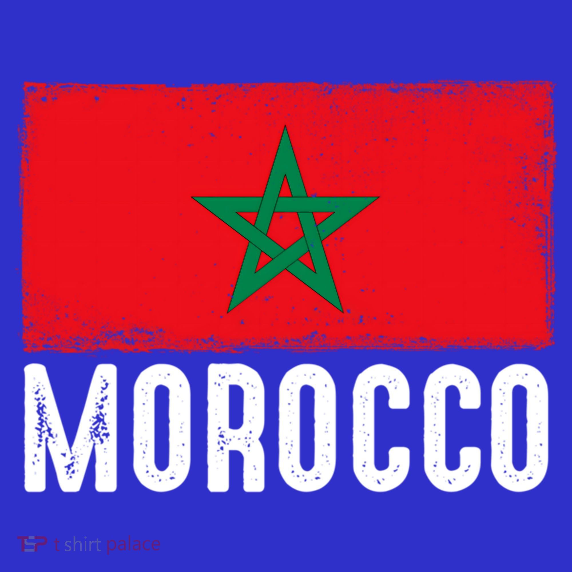 Morocco Flag Football Vintage Fan Soccer Team Pride Gift T-Shirt
